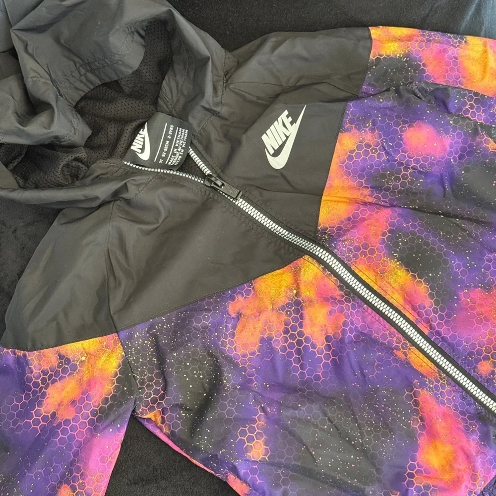 Nike Kids Purple, Pink & Orange Hooded Windbreaker Jacket 3T